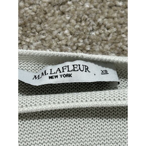 MM Lafleur Sweater The Chadwick 3D Knit Crewneck In Air Grey White XS - Picture 5 of 7